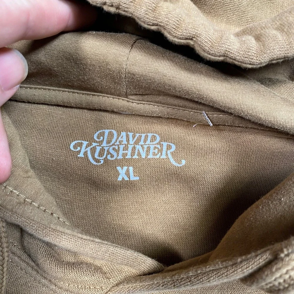 David‎ Kushner Mr Forgettable Brown Graphic Hoodie Mens XL Tour Merch Lyrics